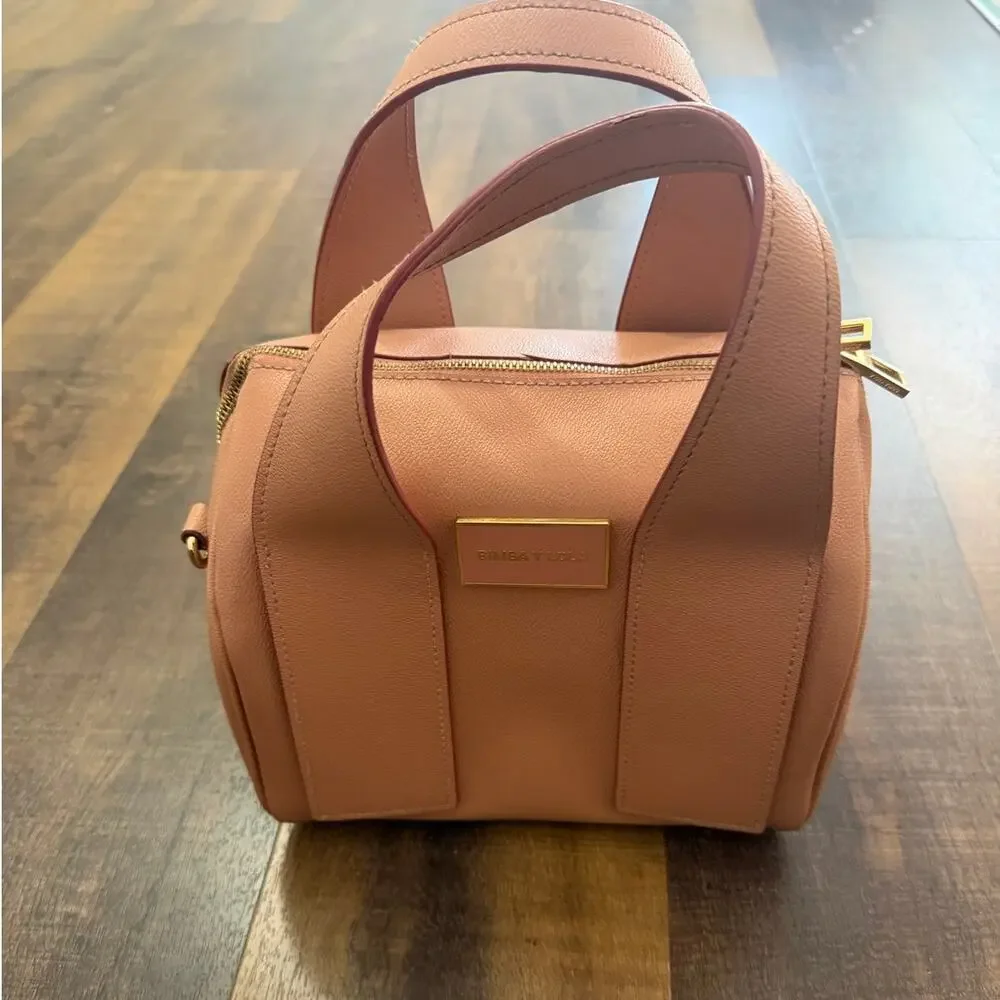 Bimba Y Lola Blush Pink Mini Bowler Bag Gold Hardware - Picture 1 of 10
